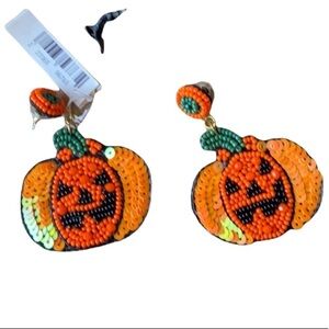Pumpkin beads earrings new
